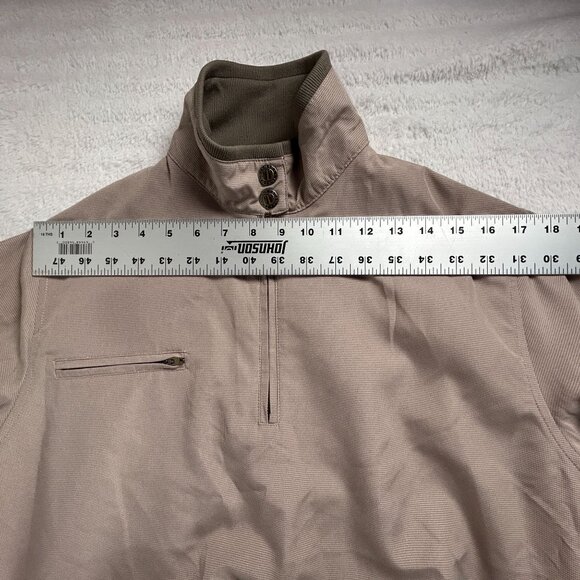 Vintage Tehama Nancy Haley Womens 1/4 Zip Pullover Windbreaker Jacket Medium Tan - Picture 8 of 10